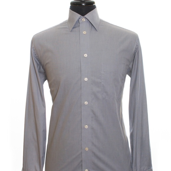 Eton Light Grey Striped Classic Fit Shirt - Picture 2 of 4